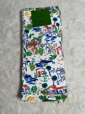 Kate spade set of 2 💯 cotton summer in Italy kitchen towels